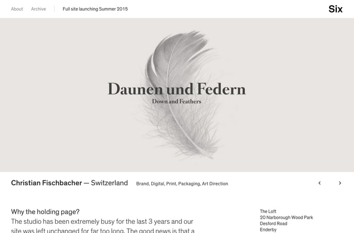Six website preview