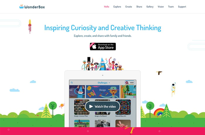 WonderBox website preview