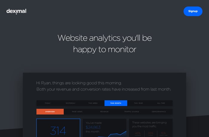 Deximal website preview