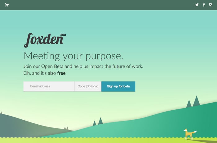 FoxDen website preview