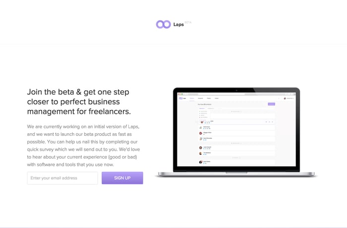 Laps website preview