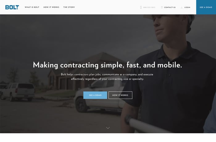 Bolt Software website preview
