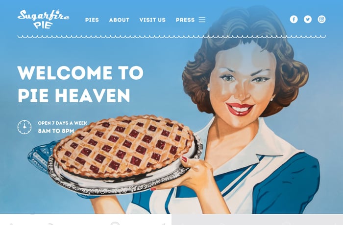 Sugarfire Pie website preview