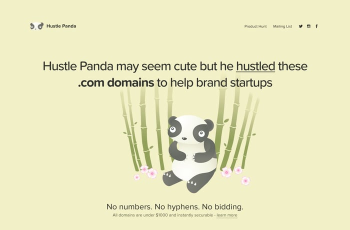 Hustle Panda website preview