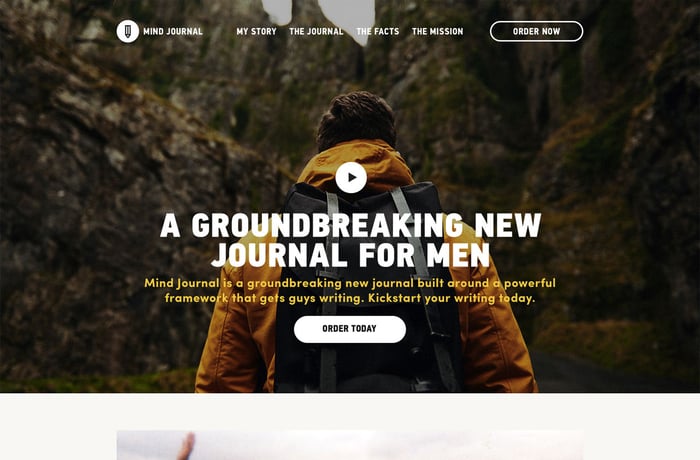 Mind Journal website preview