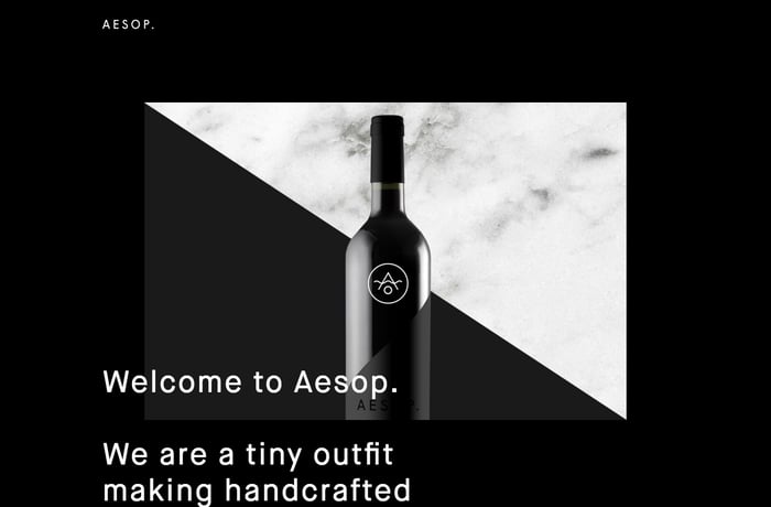 Aesop Wines website preview