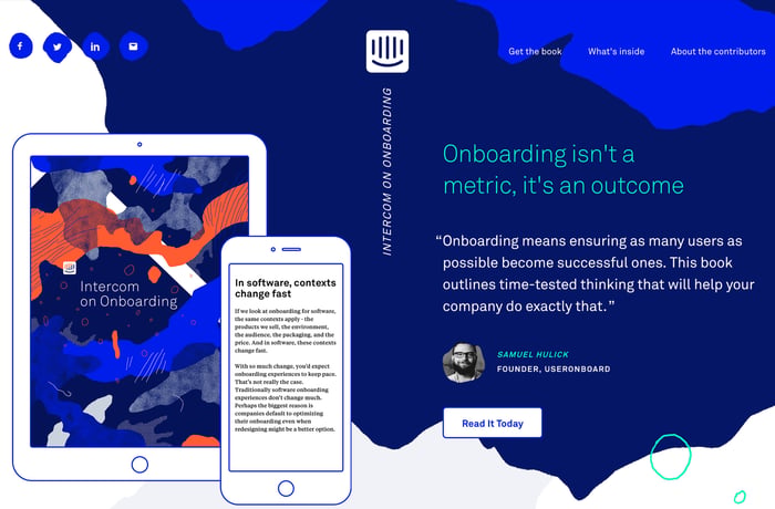 Intercom on Onboarding website preview