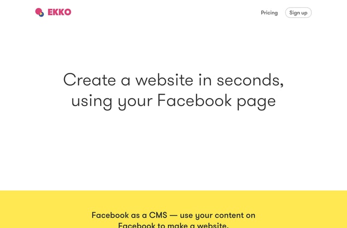 Ekko website preview
