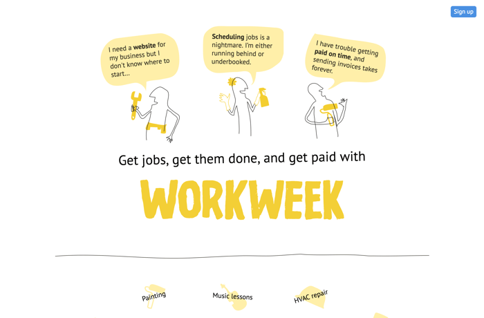 WorkWeek website preview