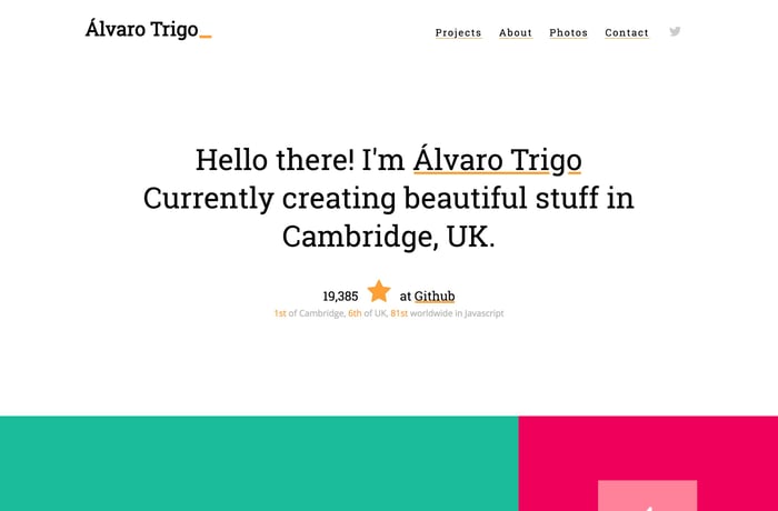 Alvaro Trigo website preview
