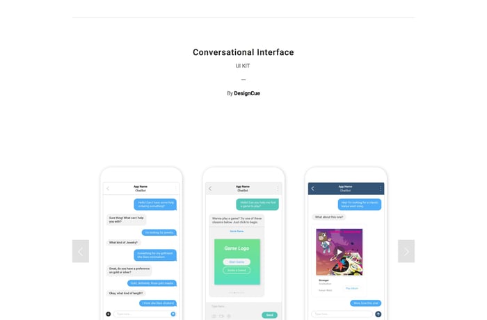 Conversational Interface website preview