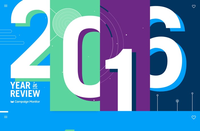 Campaign Monitor 2016 Year in Review website preview
