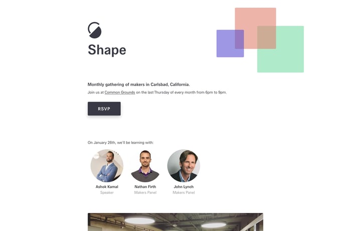 Shape website preview