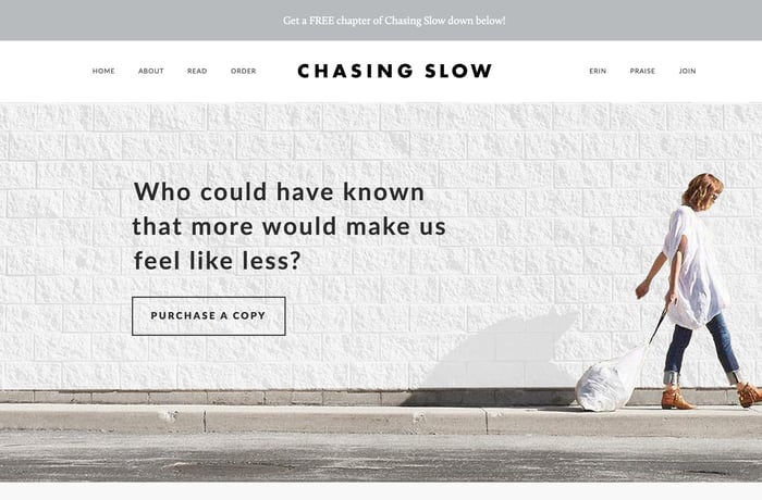 Chasing Slow website preview