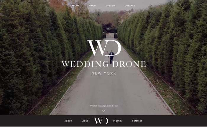 Wedding Drone New York website preview