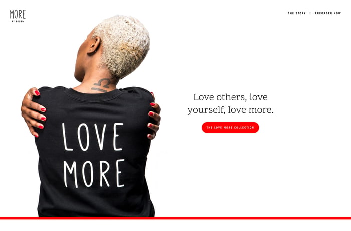 MORE by Bourn: Love More website preview