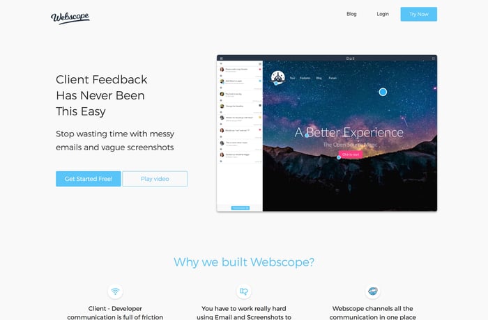 Webscope website preview