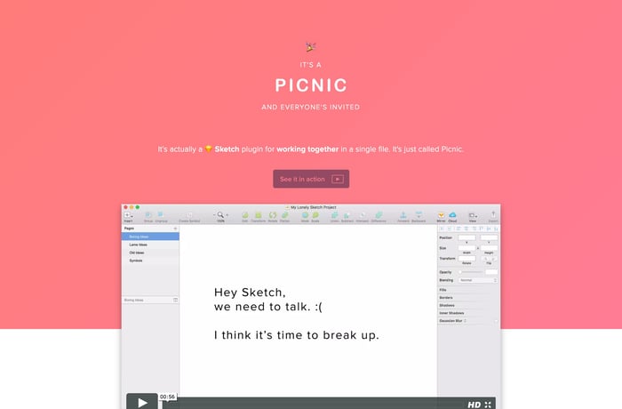 Picnic website preview