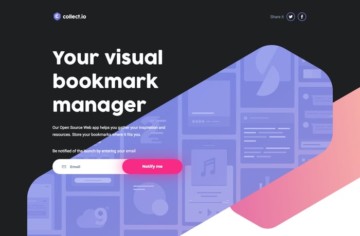 Collect.io website preview