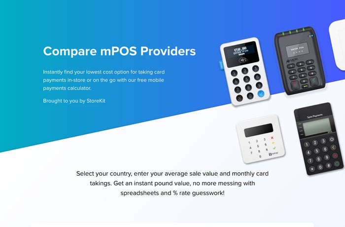 StoreKit mPOS Calculator website preview