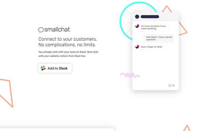 Smallchat website preview
