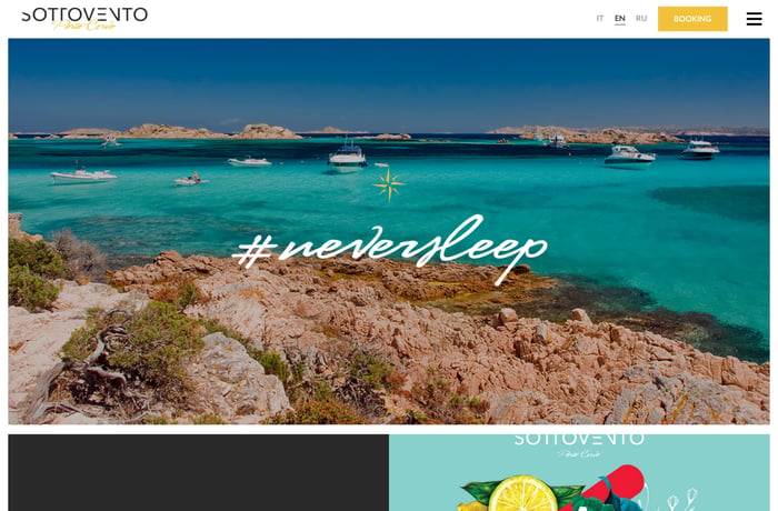Sottovento Club website preview