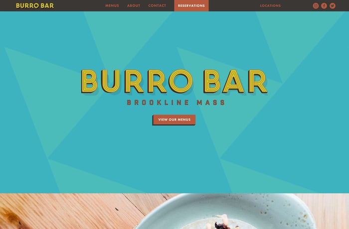 Burro Bar website preview