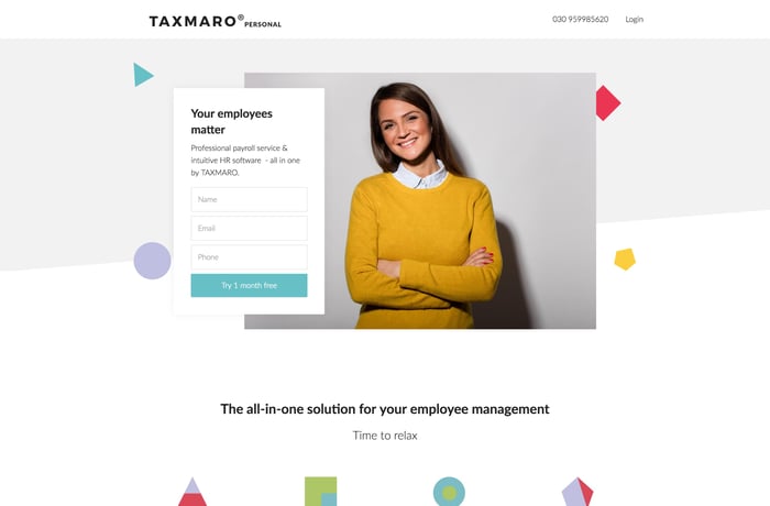 Taxmaro Personal website preview