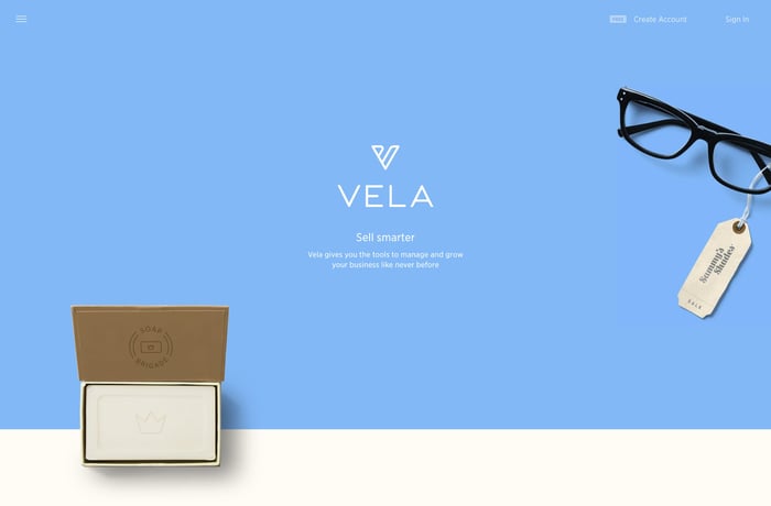 Vela website preview