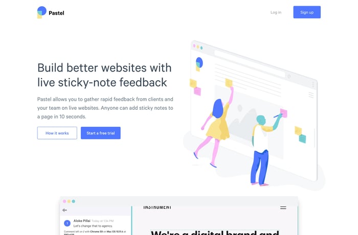 Pastel website preview