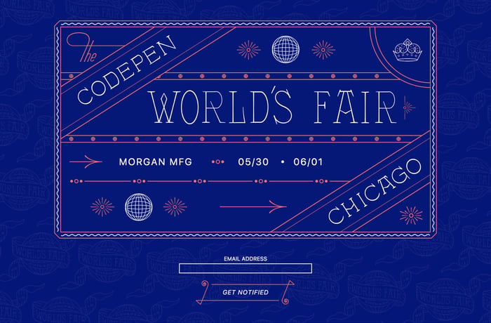 CodePen World’s Fair website preview
