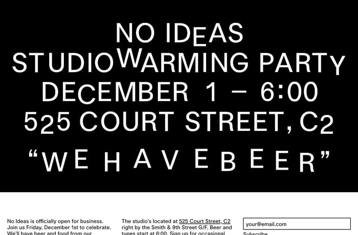 No Ideas Party website preview