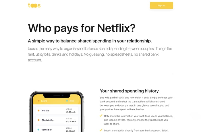 toos. website preview
