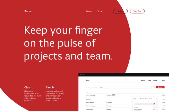 Pulse.red website preview