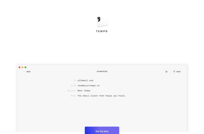 Tempo website preview