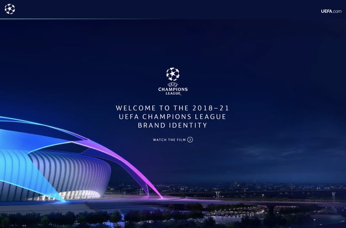 UEFA Champions League Branding website preview