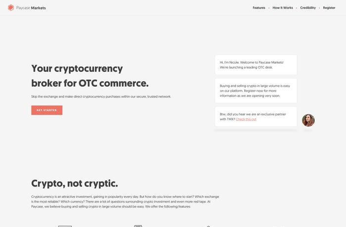 Paycase Markets website preview