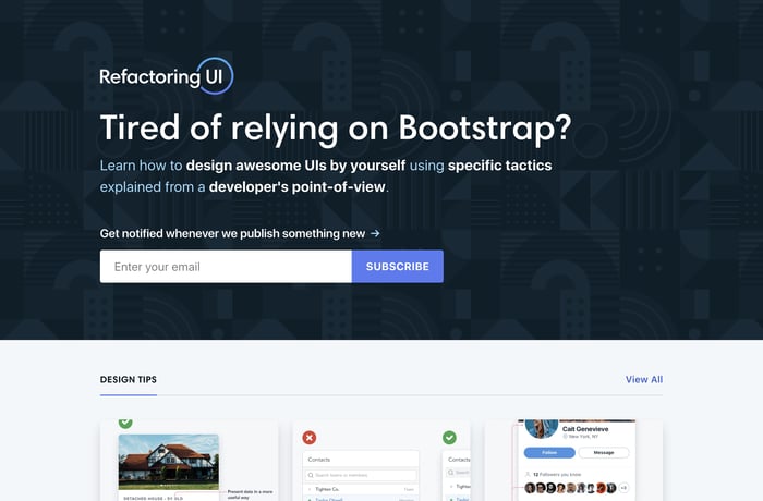 Refactoring UI website preview