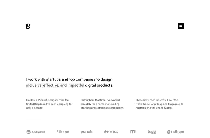 Ben Bate website preview