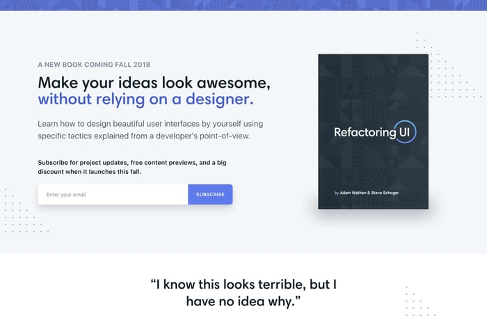 Refactoring UI: The Book website preview