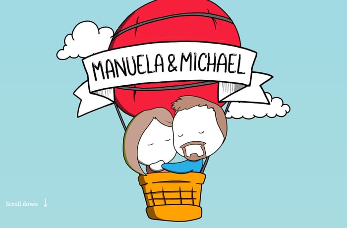 3 years Manuela & Michael website preview