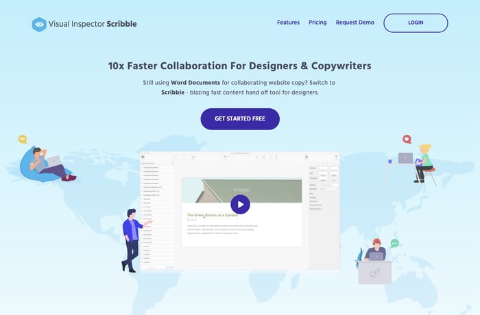 Visual Inspector Scribble website preview