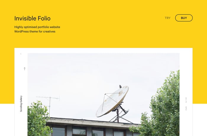 Invisible Folio website preview
