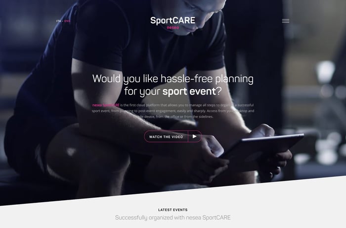 nesea SportCARE website preview