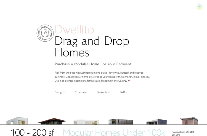 Dwellito website preview