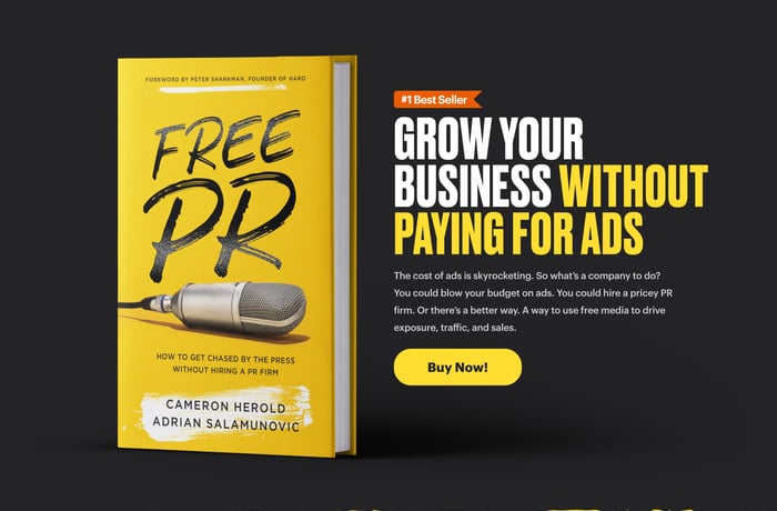 Free PR Book website preview