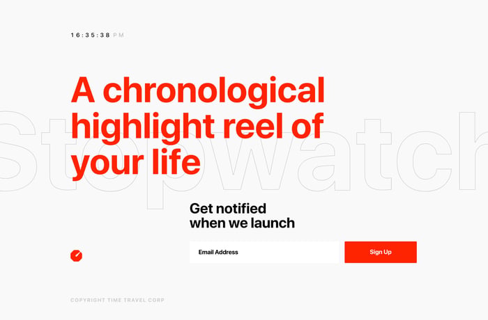 Stopwatch website preview