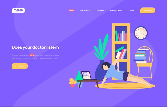 TelMD website preview