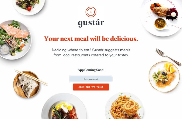 Gustár website preview