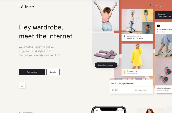 Finery website preview